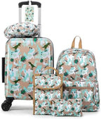 16’’ Kid’s Luggage Set with Spinner Wheels, Hardside with Suitcases,6 Piece by Rosamo