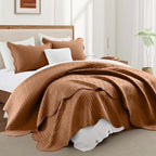 IR Imperial Rooms King Quilt Rust Leaf 8 Pack for Hotel Guest Bedroom - Image 3