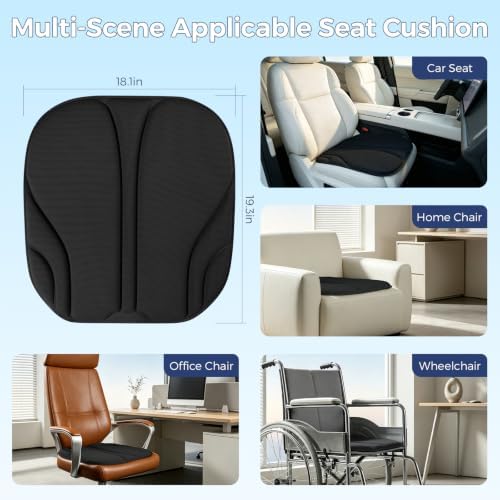 BABUR Thin Memory Foam Seat Cushion - Non-Slip Car Seat Pad for Driving - Image 2