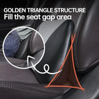 Lumbar Support Pillow, Ergonomic Back Support Cushion for Car Seat & Office Chair, Leather Lower Back Pillow Breathable Seat Back Cushion for Waist Pain Relief(Black&Grey) - Image 4