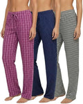 3 Pack Women's Pajama Pants Soft Lounge PJ Bottoms Comfy Sleepwear Pijamas by RealEssentials