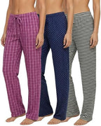 3 Pack Women's Pajama Pants Soft Lounge PJ Bottoms Comfy Sleepwear Pijamas by RealEssentials
