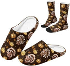 Christmas Slippers for Women Washable House Shoes with Cute Socks by Unknown