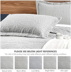 Love's cabin Twin Quilt Bedding Set Light Grey Bedspreads - Soft Bed Summer Lightweight Bedspread Comforter - Coin Pattern Bedding Coverlet for All Season - 2 Pieces (1 Quilt, 1 Pillow Sham) - Image 5
