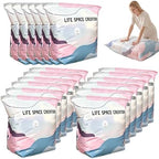 No Pump Vacuum Storage Bags, Space Saver Bags for Clothes & Bedding, Press Compression Vacuum Seal Bags, Airtight Large Capacity Storage Bags for Comforters, Blankets, Travel (18, S) by Unknown