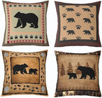 Feelyou Cute Bear Throw Pillow Covers Decorative Soft 18" x 18" Inches by Feelyou