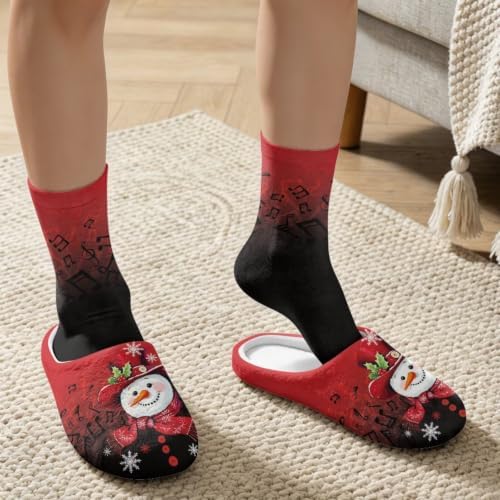 House Slipper and Socks Set for Women Warm Comfy Fuzzy Slipper with Crew Socks Plush Fuzzy Slippers for Indoor - Image 3