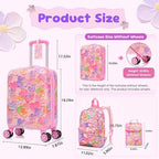 16’’ Kid’s Luggage Set with Spinner Wheels, Hardside with Suitcases,6 Piece - Image 2