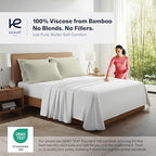 Kickoff Viscose Bamboo Pillowcase, King, Set of 2, 100% Organic Hidden Zippered Viscose Bamboo Pillow Case King Size, Cooling Pillow Cover for Hot Sleepers (20"x40", Soft Sage) - Image 2