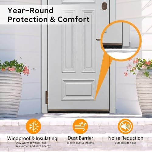 4-Pack Retsun Garage Door Brush Seal, 39.37" L x 2.5" W, Total 13.12 FT - Image 4
