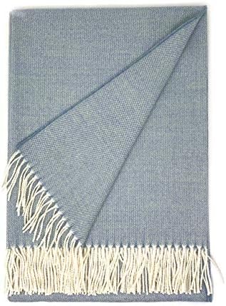 Alpaca Home | Hamptons Hand Loomed 4-Season Throw Blanket Baby Alpaca Wool | 6.6 Feet Long X 4.25 Feet Wide | Hypoallergenic & Luxuriously Soft (Montauk) by AlpacaHome