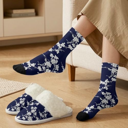 Fuzzy Slippers for Women Washable Cotton Slippers with Crew Socks - Image 3