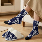 Fuzzy Slippers for Women Washable Cotton Slippers with Crew Socks - Image 3