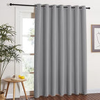 NICETOWN Blackout Curtain for Sliding Glass Door - Patio Door Curtains, Thermal Insulated Wide Drapes/Draperies for Bedroom/Living Room, Silver Grey, 1 Panel, 100 by 84-Inch by NICETOWN