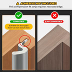 Ravinte Weather Stripping Door Seal, Q-Shaped Kerf Foam Strip, 50 FT, Grey - Image 2