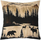 Feelyou Vintage Bear Throw Pillow Covers Reversible Decorative - Image 2