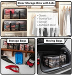 ClearSpace Heavy Duty Moving Bags or Storage Bins with Lids, Clear, 4 Pack - Image 2