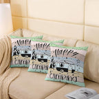 Feelyou Happy Camping Throw Pillow Covers 18"x18" Set of 4 Gifts for RV Owners Camper Decorative Pillow Case Rustic Farmhouse Style Cushion Case RV Decor Outdoor Pillows Covers for Travel Trailers - Image 5