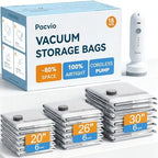 Travel Vacuum Storage Bags, Airtight Space Saver with Pump,18 Combo by Unknown