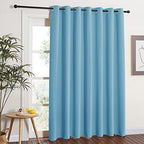 NICETOWN Sliding Glass Door Curtains - Patio Door Blinds, Luxury Home Blackout Curtains for Villa/Hall, Blinds for Bedroom (Teal Blue, 100 inches x 84 inches) by NICETOWN