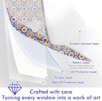SOMWISE Rainbow Stained Glass Window Privacy Film,Heat Blocking Save Energy - Image 2