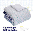 Sweet Home Collection 7 Piece Comforter Set Bag Solid Color All Season Soft Down Alternative Blanket & Luxurious Microfiber Bed Sheets, Genova, Queen - Image 5