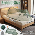 1 Pcs Mosquito Netting for Camping Bed 78 * 31 * 22 Inch, Green - Image 2