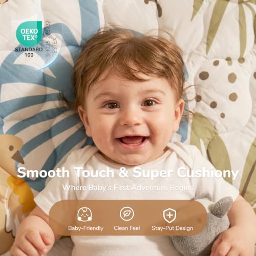 Momcozy Baby Play Mat for Floor, 59"x71" Thickened Playpen Mat - Image 2