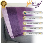 LATITUDE ZERO, Alpaca Wool Throw Blanket | Warm, Ultra-Soft, Breathable, Non-Itchy Blanket-Throw | Hypoallergenic and Beautiful Fabric (Purple) - Image 4