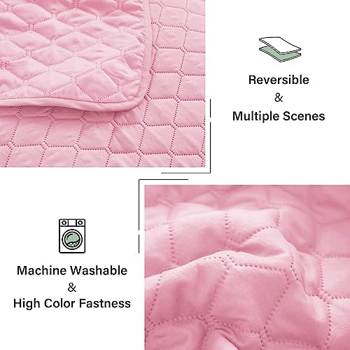 Exclusivo Mezcla Reversible King Size Quilt Bedding Set, Bright Pink - Image 6