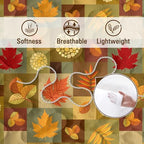 BlessLiving Fall Quilt Set King Size: Ultra-Soft Microfiber Autumn Leaves Pattern Bedspread Coverlet Quilted Bedding Set, 3 Piece Autumn Bed Cover with 2 Pillow Shams for Thanksgiving Bedroom Decor - Image 4