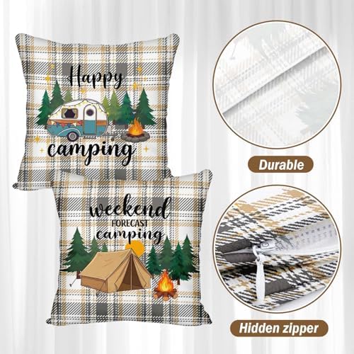 Britimes RV Dinette Cushion Covers Set, 6 Pack, for Campe, Plaid Camping - Image 6