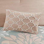 Madison Park Essentials Full Comforter Set Bed in a Bag Blush/Grey 9PC - Image 6
