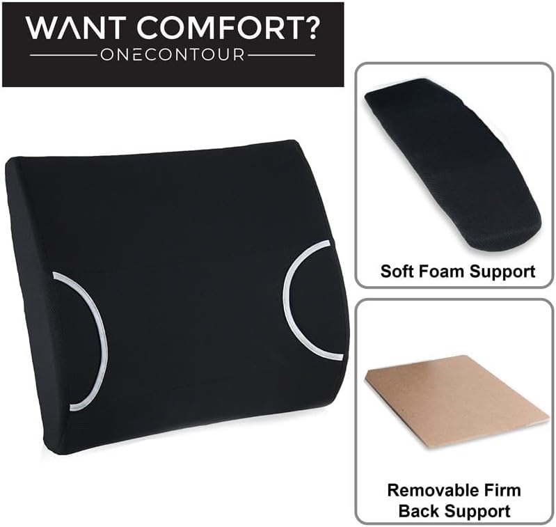 Vaunn Medical Seat Cushion, Lumbar Back Support Pillow for Office Chair with Removable Firm Insert - Image 5
