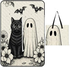 Halloween Black Cat Bat Floral Extra Large Picnic Blankets Waterproof Foldable Beach Blanket Waterproof Sandproof Outdoor Packable Camping Blanket with Zip 59"x39" by Unknown