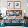 VAPUTAR Cotton California King Size Bedding Set, Farmhouse Bedspread by VAPUTAR
