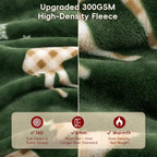 PHF Christmas Fleece Blanket King, 300GSM Plush Cozy Throws, Fall Decor - Image 3