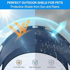 Elevated Dog Bed with Canopy Raised Pet Cot for Large Dogs, Outdoor Dog Cot with Removable Sun Shade Tent, Breathable Mesh Portable Dogs Cot for Camping, Beach, Backyard, Outdoor Use - Image 3