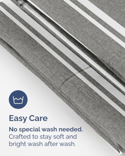 King Pillow Cases - 10 Pack Pillowcase Covers - 20" x 40" (Grey Stripes) - Image 6