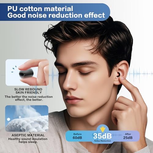 Artevive Earplugs Motorcycle.Ear Plugs for Sleeping Noise Cancelling 35dB Noise Reduction、Reusable Ear Plugs,Super Soft for Motorcycles Cycling、Sleeping、Work、Travel (White Inner Ring) - Image 3