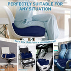 BlissTrends Extra Thick Seat Cushion for Office Chair & Car Seat, Blue - Image 5