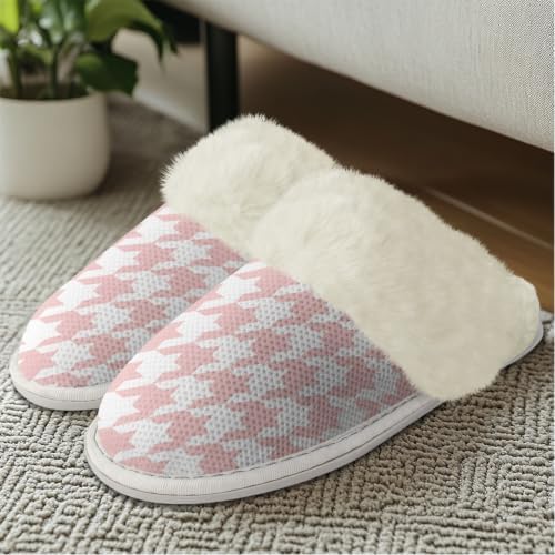 Cotton Slippers With Fluffy Edges House Slippers Non‑Slip Sole - Image 4