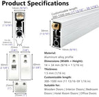 Door Sweep Seal for Hotel Office Bedroom 32 36 48 in, Hidden Design - Image 2