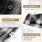 BAMBOO COOL Men's Pajama Bottoms Plaid Pajamas Pants Soft Lounge Woven Pj - Image 4