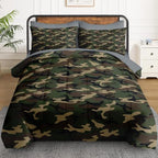 WeCozy Twin Comforter Set with Sheets, 5 Pieces Woodland Military Bedding - Image 2