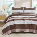 Andency King Size Quilt Set Brown, 3 Pcs Bedspreads & Coverlets by Andency