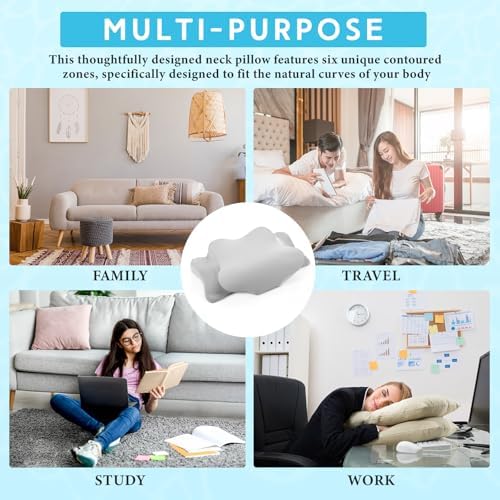 Hahafelt 2 Pcs Cooling Cervical Pillowcase, Gray, Queen Size - Image 7
