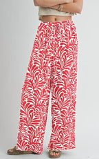 PRETTYGARDEN Womens Pants Elastic Waist Striped Lightweight Palazzo Pant - Image 2
