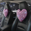 Bling Head Rest Pillows for Car, Pink, 2 Pieces by Pirador