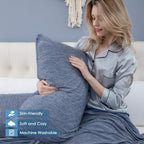 CHOSHOME Cooling Pillow Cases Zipper Pillow Covers Q-Max > 0.45 Zippered Pillowcases for Hot Sleepers, Soft, Breathable, Skin-Friendly, 4 Pack (Standard, 20"x26", Blue) - Image 6